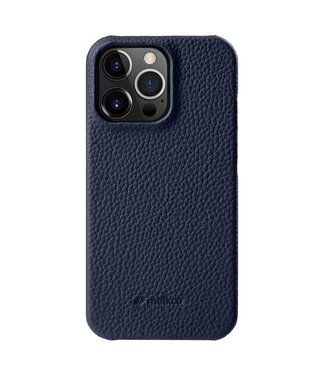 Melkco Donkerblauw Litchee Hybride Hoesje iPhone 15 Pro