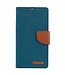Mercury Blauw Goospery Textiel Bookcase Hoesje voor de iPhone 15 Pro