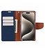 Mercury Donkerblauw Goospery Textiel Bookcase Hoesje voor de iPhone 15 Pro