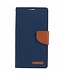 Mercury Donkerblauw Goospery Textiel Bookcase Hoesje voor de iPhone 15 Pro