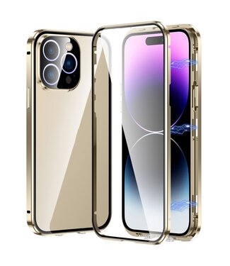 DUX DUCIS Goud Lensbescherming Fullbody Hoesje iPhone 15 Pro Max