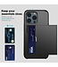 SoFetch Zwart Pasjeshouder Hybride Hoesje voor de iPhone 15 Pro Max