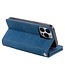 SoFetch Blauw Wallet Bookcase Hoesje met Polsbandje voor de iPhone 15 Pro Max