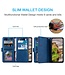 SoFetch Blauw Wallet Bookcase Hoesje met Polsbandje voor de iPhone 15 Pro Max