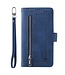 SoFetch Blauw Wallet Bookcase Hoesje met Polsbandje voor de iPhone 15 Pro Max