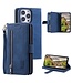 SoFetch Blauw Wallet Bookcase Hoesje met Polsbandje voor de iPhone 15 Pro Max