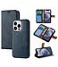 SoFetch Blauw Pasjeshouder Glad Bookcase Hoesje voor de iPhone 15 Pro Max