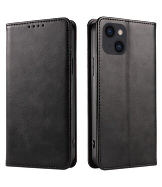 SoFetch Zwart Elegant Bookcase Hoesje iPhone 15 Pro Max