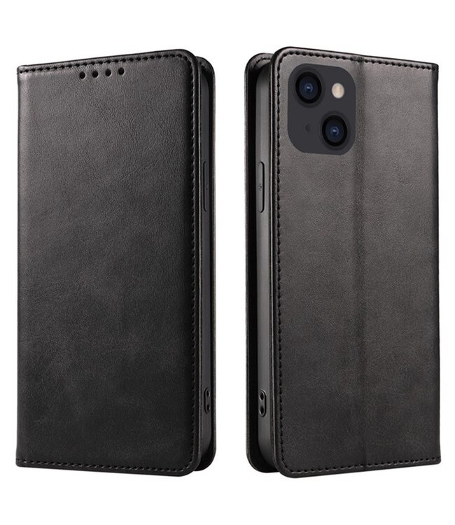 SoFetch Zwart Elegant Bookcase Hoesje voor de iPhone 15 Pro Max