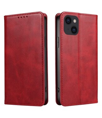 SoFetch Rood Elegant Bookcase Hoesje iPhone 15 Pro Max
