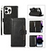 SoFetch Zwart Wallet Bookcase Hoesje met Polsbandje voor de iPhone 15 Pro Max