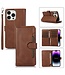 SoFetch Bruin Wallet Bookcase Hoesje met Polsbandje voor de iPhone 15 Pro Max