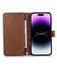 SoFetch Bruin Wallet Bookcase Hoesje met Polsbandje voor de iPhone 15 Pro Max