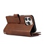 SoFetch Bruin Wallet Bookcase Hoesje met Polsbandje voor de iPhone 15 Pro Max