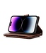 SoFetch Bruin Wallet Bookcase Hoesje met Polsbandje voor de iPhone 15 Pro Max