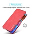 LC.IMEEKE Rood Pasjeshouder Flipcover Hoesje voor de iPhone 15 Pro Max