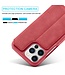 LC.IMEEKE Rood Pasjeshouder Flipcover Hoesje voor de iPhone 15 Pro Max