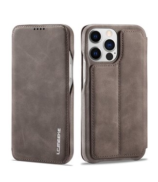 LC.IMEEKE Bruin Pasjeshouder Flipcover Hoesje iPhone 15 Pro Max