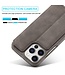 LC.IMEEKE Bruin Pasjeshouder Flipcover Hoesje voor de iPhone 15 Pro Max