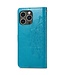 SoFetch Blauw Mandala Bookcase Hoesje voor de iPhone 15 Pro Max