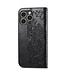 SoFetch Zwart Vlinder Bookcase Hoesje voor de iPhone 15 Pro Max