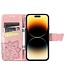 SoFetch Roze Vlinder Bookcase Hoesje voor de iPhone 15 Pro Max