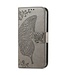 SoFetch Grijs Vlinder Bookcase Hoesje voor de iPhone 15 Pro Max