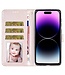 SoFetch Goud Glitters Bookcase Hoesje voor de iPhone 15 Pro Max