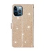 SoFetch Goud Glitters Bookcase Hoesje voor de iPhone 15 Pro Max