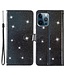 SoFetch Zwart Glitters Bookcase Hoesje voor de iPhone 15 Pro Max