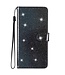SoFetch Zwart Glitters Bookcase Hoesje voor de iPhone 15 Pro Max