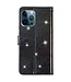 SoFetch Zwart Glitters Bookcase Hoesje voor de iPhone 15 Pro Max