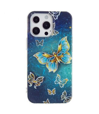 SoFetch Vlinders TPU Hoesje iPhone 15 Pro Max