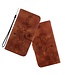 SoFetch Bruin Bloemen Bookcase Hoesje voor de iPhone 15 Pro Max