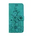 SoFetch Groen Bloemen Bookcase Hoesje voor de iPhone 15 Pro Max