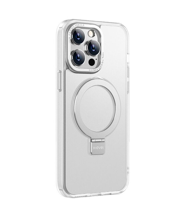 X-Level Wit MagSafe Houder Hybride Hoesje voor de iPhone 15 Pro Max