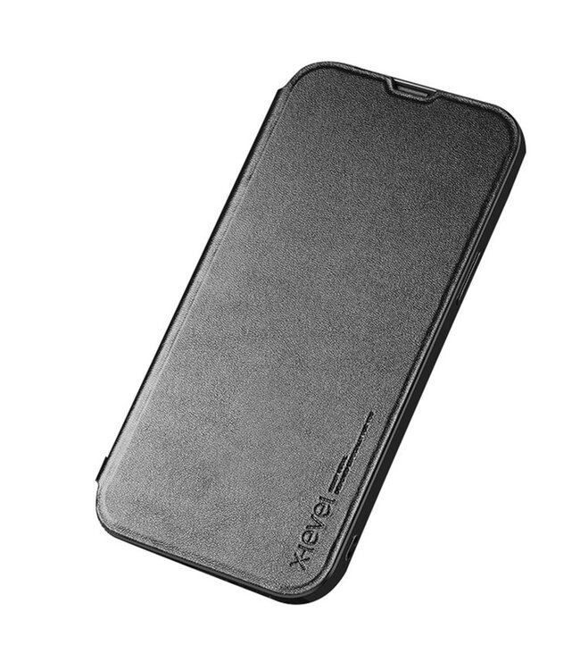 X-Level Zwart Flipcover Hoesje voor de iPhone 15 Pro Max