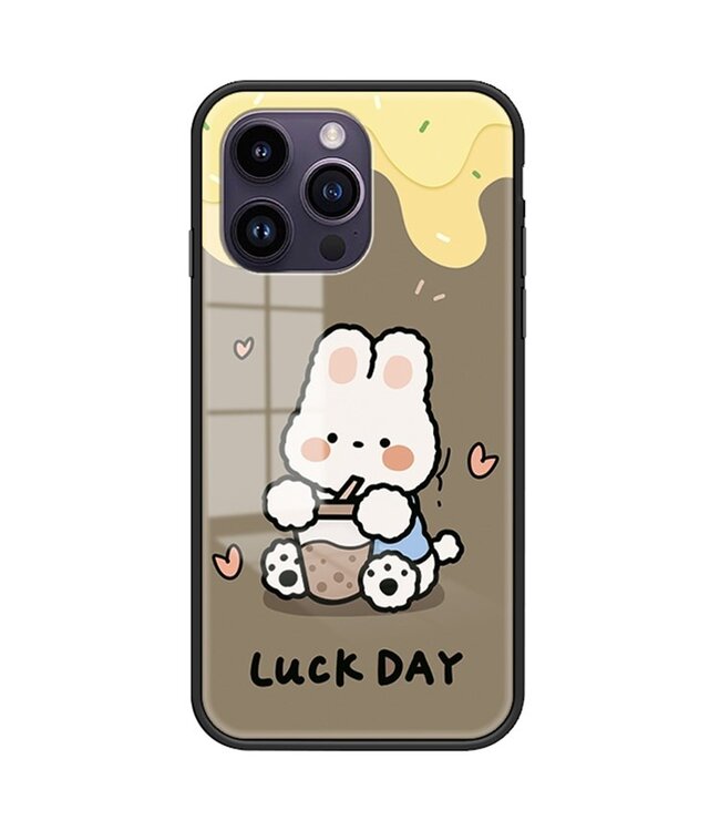SoFetch  Melk thee Konijn Hybride Hoesje voor de iPhone 15 Pro Max
