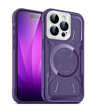 SoFetch Donkerpaars Valbestendig Hybride Hoesje iPhone 15 Pro Max