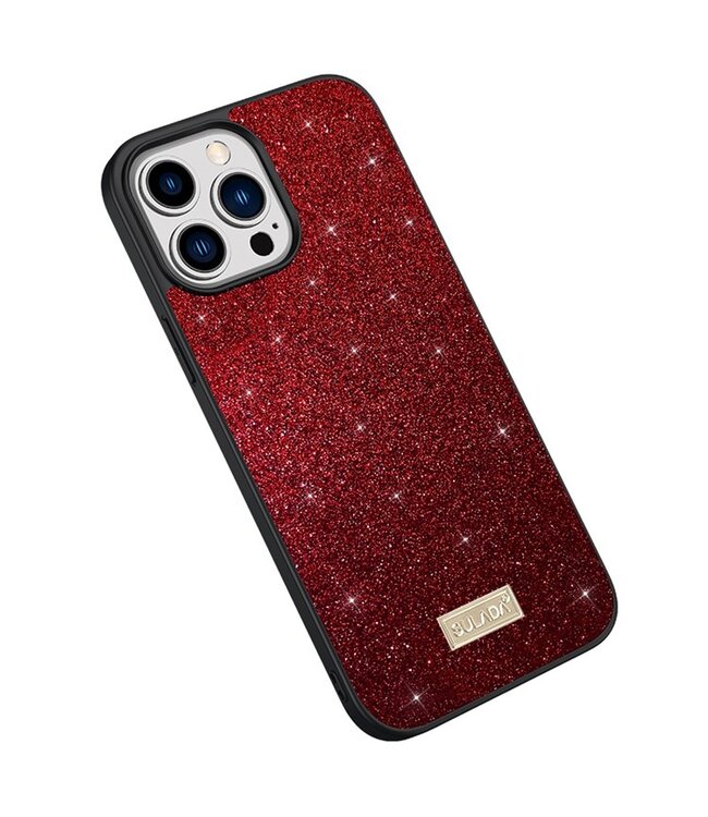 SULADA Rood Antikras Faux Leder Hoesje voor de iPhone 15 Pro Max