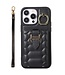 SoFetch Zwart Pasjeshouder Hybride Hoesje voor de iPhone 15 Pro Max