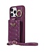 SoFetch Bordeaux Rood Pasjeshouder Hybride Hoesje voor de iPhone 15 Pro Max
