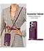 SoFetch Bordeaux Rood Pasjeshouder Hybride Hoesje voor de iPhone 15 Pro Max