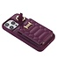 SoFetch Bordeaux Rood Pasjeshouder Hybride Hoesje voor de iPhone 15 Pro Max