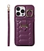 SoFetch Bordeaux Rood Pasjeshouder Hybride Hoesje voor de iPhone 15 Pro Max
