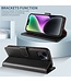 SoFetch Zwart RFID Bookcase Hoesje voor de iPhone 15 Pro Max