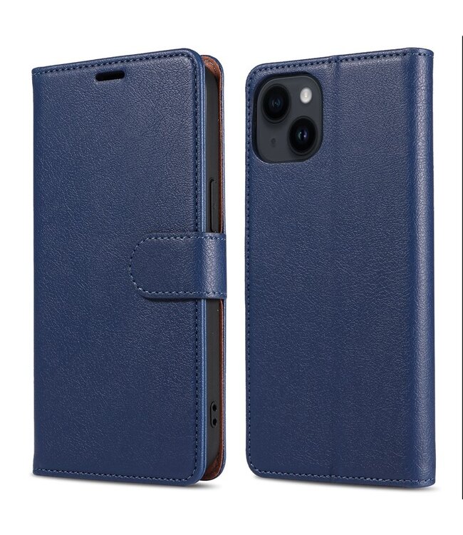 SoFetch Blauw RFID Bookcase Hoesje voor de iPhone 15 Pro Max