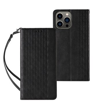 SoFetch Zwart Modern Bookcase Hoesje iPhone 15 Pro Max
