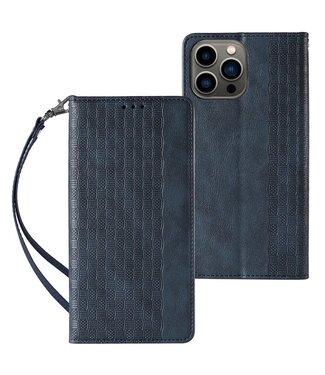 SoFetch Blauw Modern Bookcase Hoesje iPhone 15 Pro Max