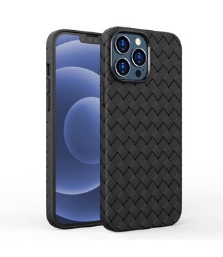 SoFetch Zwart Geweven TPU Hoesje iPhone 15 Pro Max